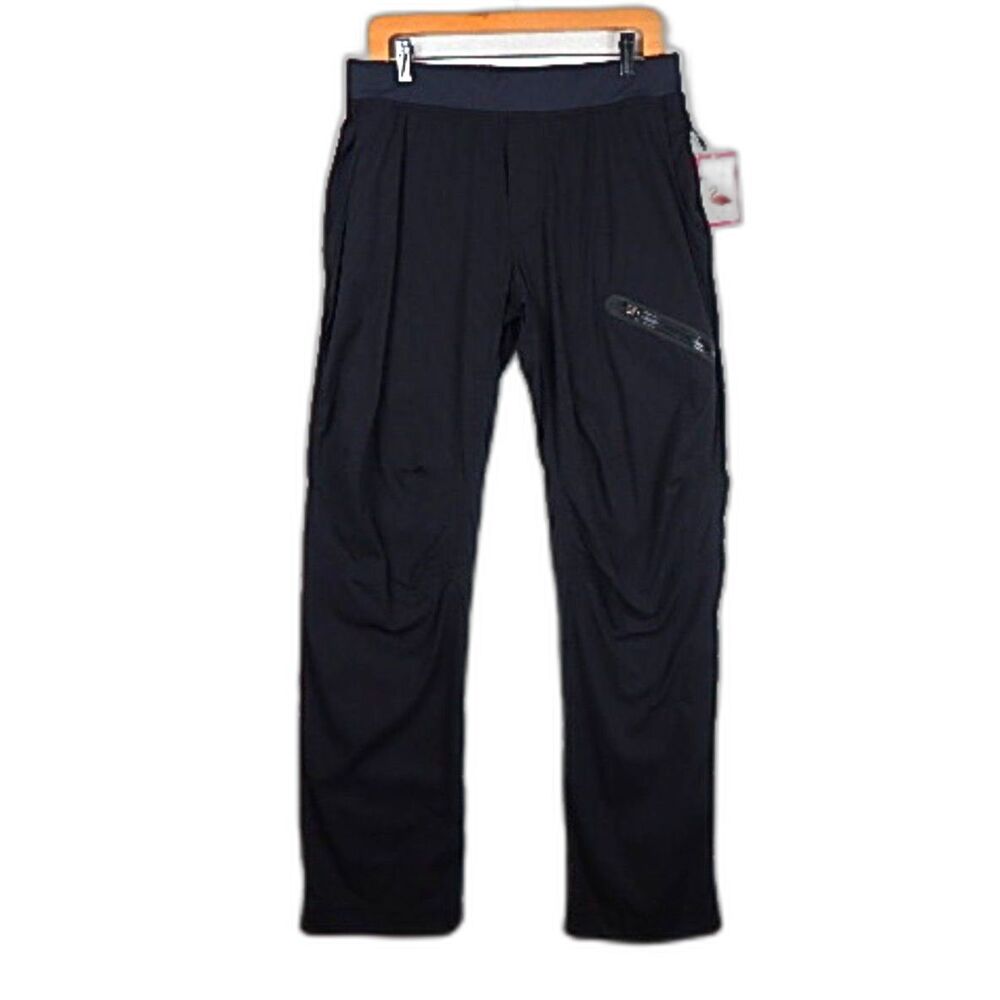 Lululemon High Waisted Athletic Pants Large L Black Yoga Flare Straight Clean